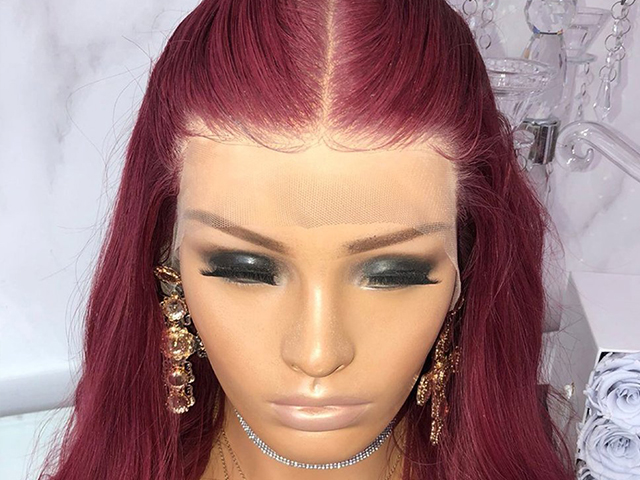 Long wavy red hair